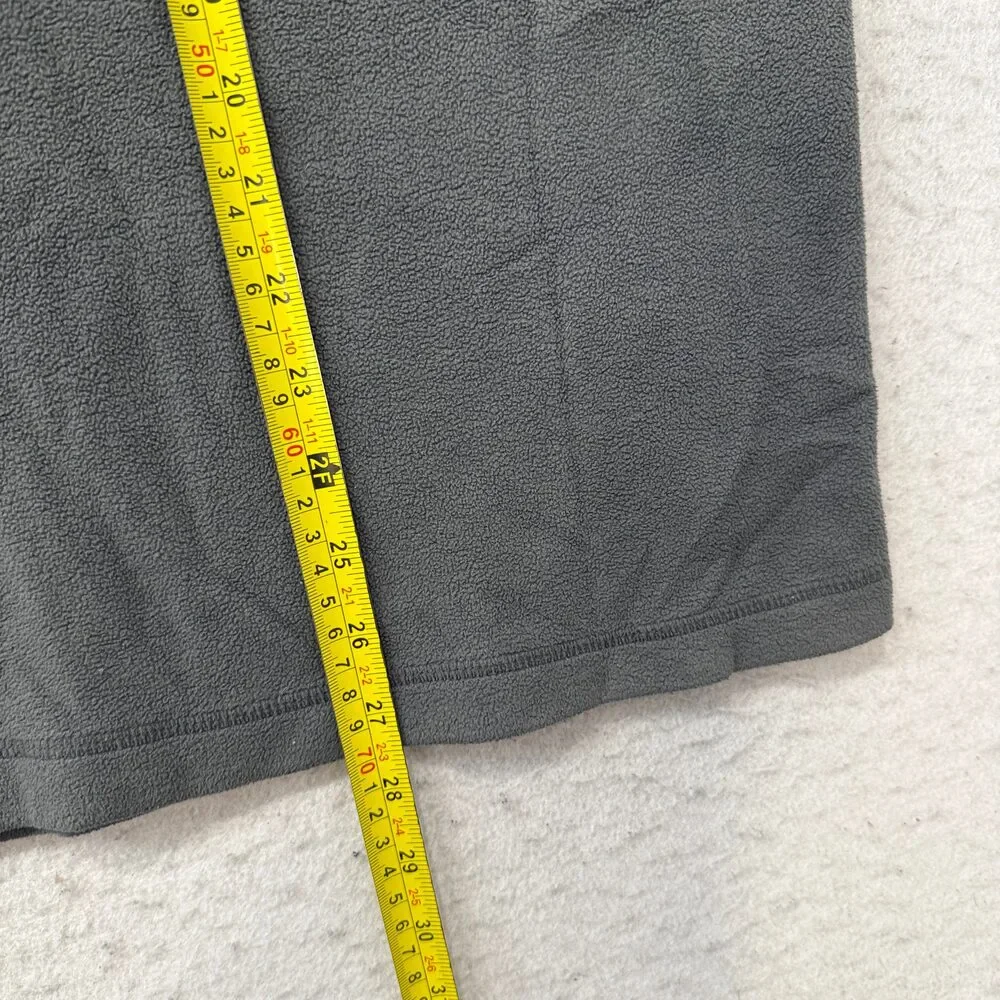 Eddie Bauer Men's Charcoal Grey Quarter Zip Sweatshirt Classic Logo Y2K Size L